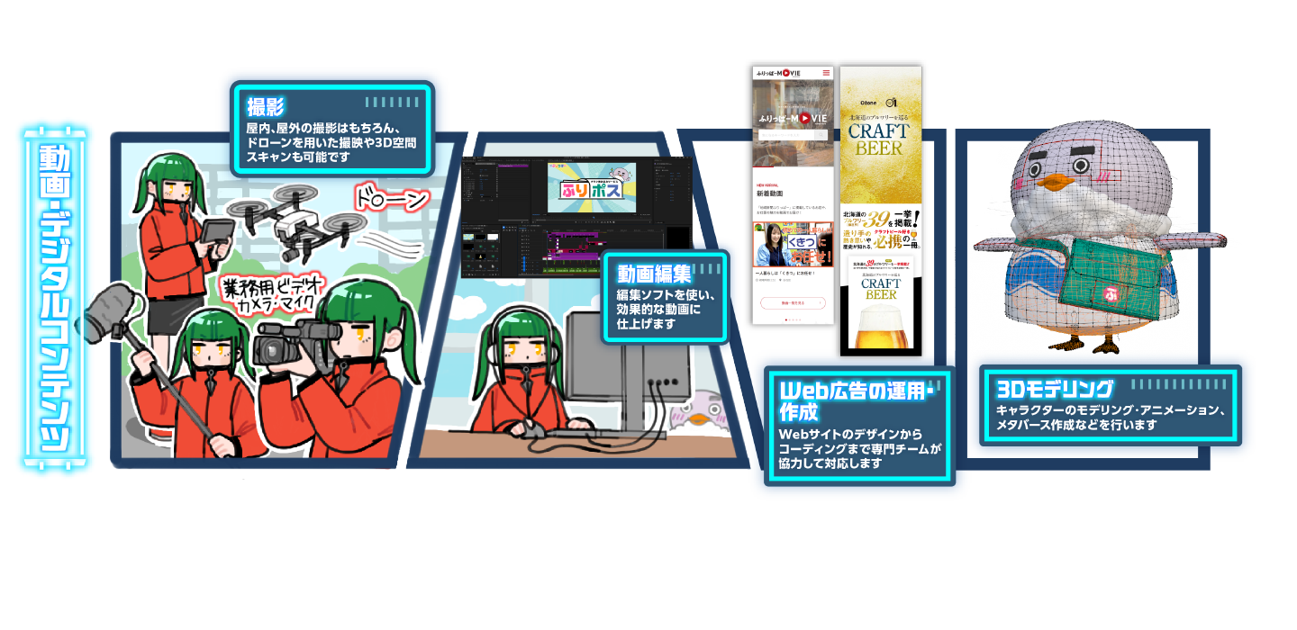 総合商研の印刷物+αができるまでマンガの画像